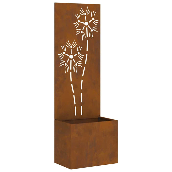 Ecran de intimitate pentru grădină Floral Ruginit 50 x 140 cm - WALTI WALTI