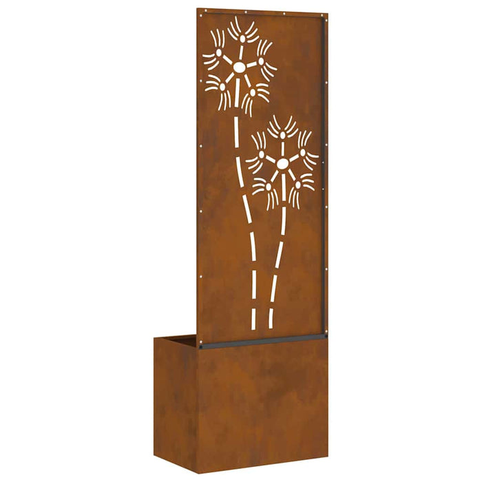 Ecran de intimitate pentru grădină Floral Ruginit 50 x 140 cm - WALTI WALTI
