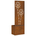 Ecran de intimitate pentru grădină Floral Ruginit 50 x 140 cm - WALTI WALTI