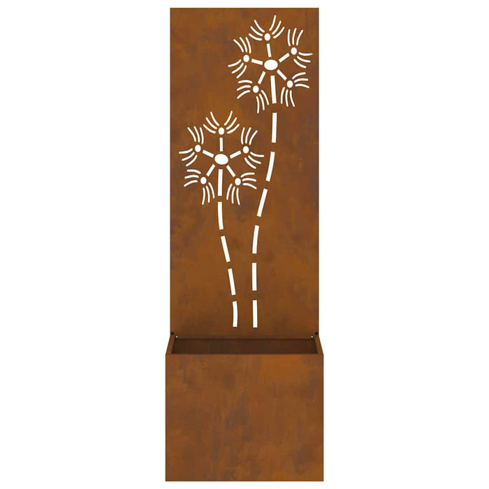 Ecran de intimitate pentru grădină Floral Ruginit 50 x 140 cm - WALTI WALTI