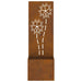 Ecran de intimitate pentru grădină Floral Ruginit 50 x 140 cm - WALTI WALTI