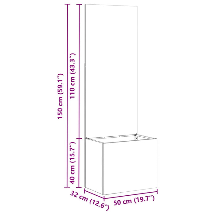 Ecran de intimitate pentru grădină Argintiu 50 x 140 cm - WALTI WALTI