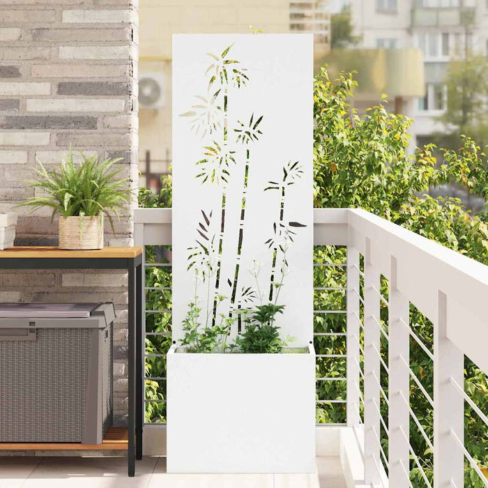Ecran de intimitate pentru grădină Floral Alb 50 x 140 cm - WALTI WALTI