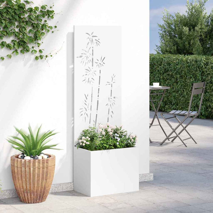 Ecran de intimitate pentru grădină Floral Alb 50 x 140 cm - WALTI WALTI