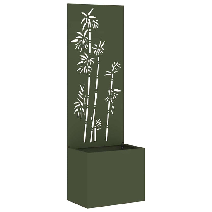 Ghiveci de Grădină cu Panou Decorativ Olivengrønn 50 x 140 cm - WALTI WALTI