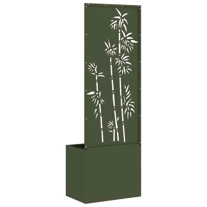 Ghiveci de Grădină cu Panou Decorativ Olivengrønn 50 x 140 cm - WALTI WALTI
