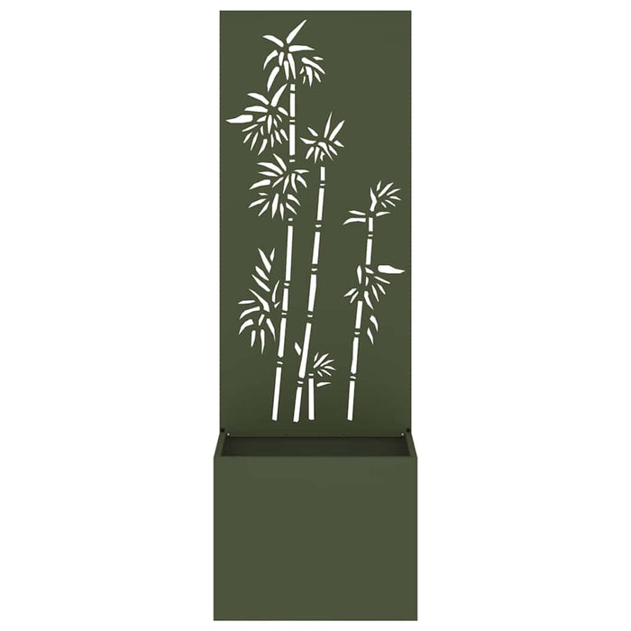Ghiveci de Grădină cu Panou Decorativ Olivengrønn 50 x 140 cm - WALTI WALTI