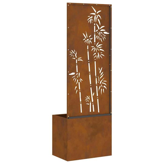Ecran de intimitate pentru grădină Floral Ruginit 50 x 140 cm - WALTI WALTI