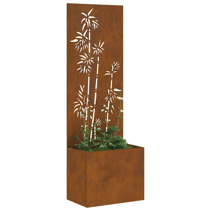 Ecran de intimitate pentru grădină Floral Ruginit 50 x 140 cm - WALTI WALTI