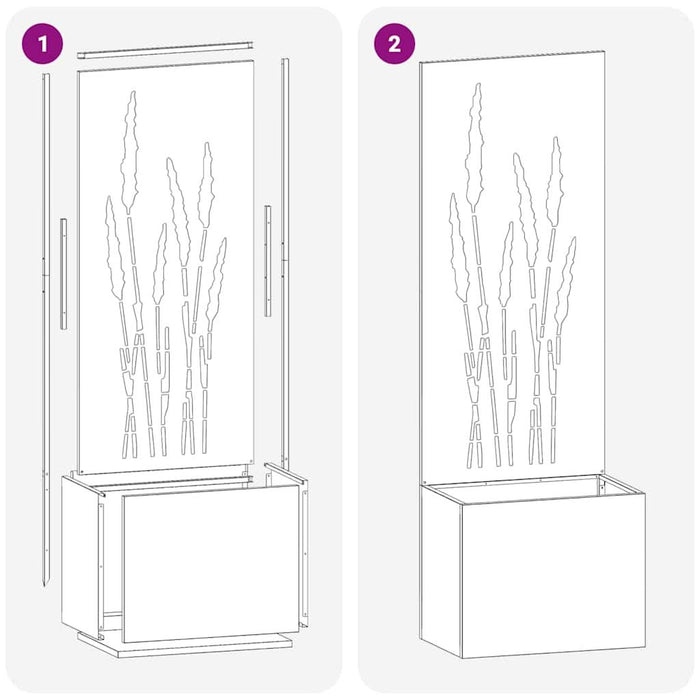 Ecran de intimitate pentru grădină Traforaj Alb 50 x 140 cm - WALTI WALTI