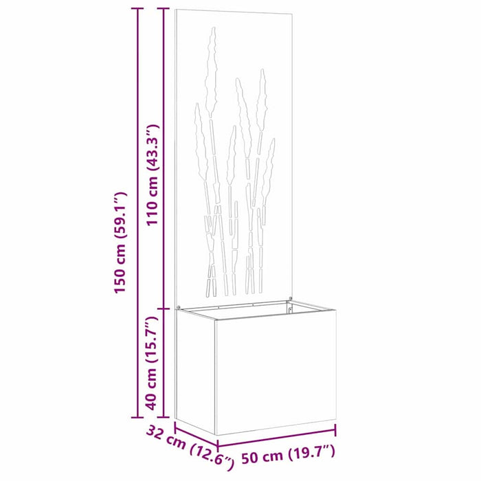 Ecran de intimitate pentru grădină Traforaj Alb 50 x 140 cm - WALTI WALTI