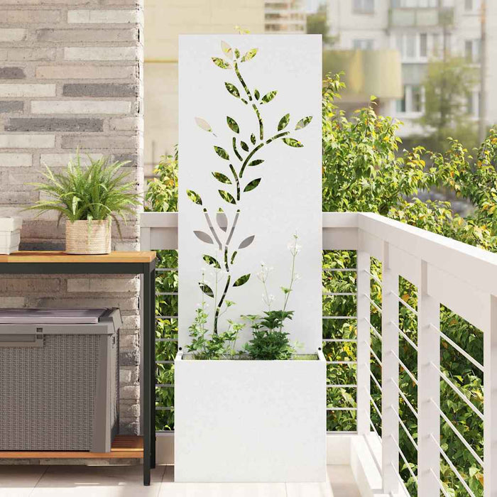 Ecran de intimitate pentru grădină Floral Alb 50 x 140 cm - WALTI WALTI