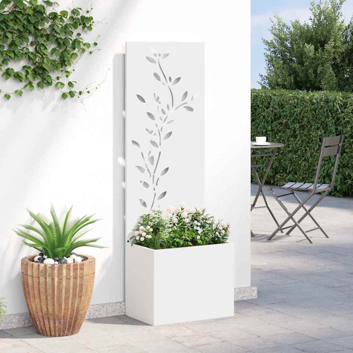 Ecran de intimitate pentru grădină Floral Alb 50 x 140 cm - WALTI WALTI