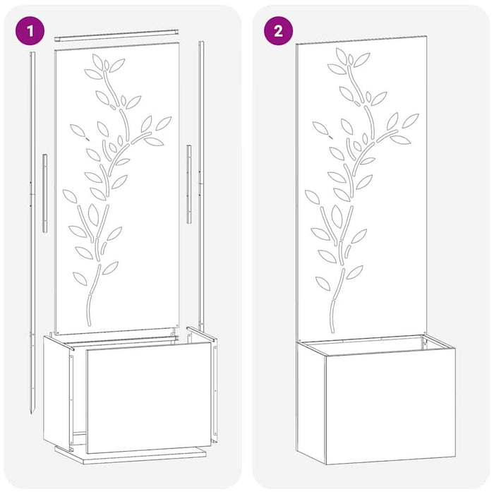 Ecran de intimitate pentru grădină Argintiu 50 x 32 x 150 cm WALTI