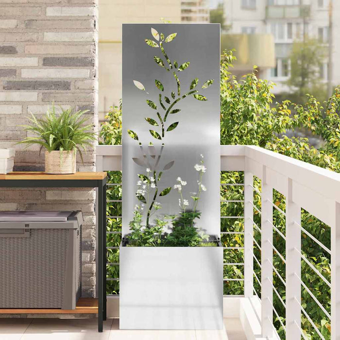 Ecran de intimitate pentru grădină Floral Argintiu 50 x 140 cm - WALTI WALTI