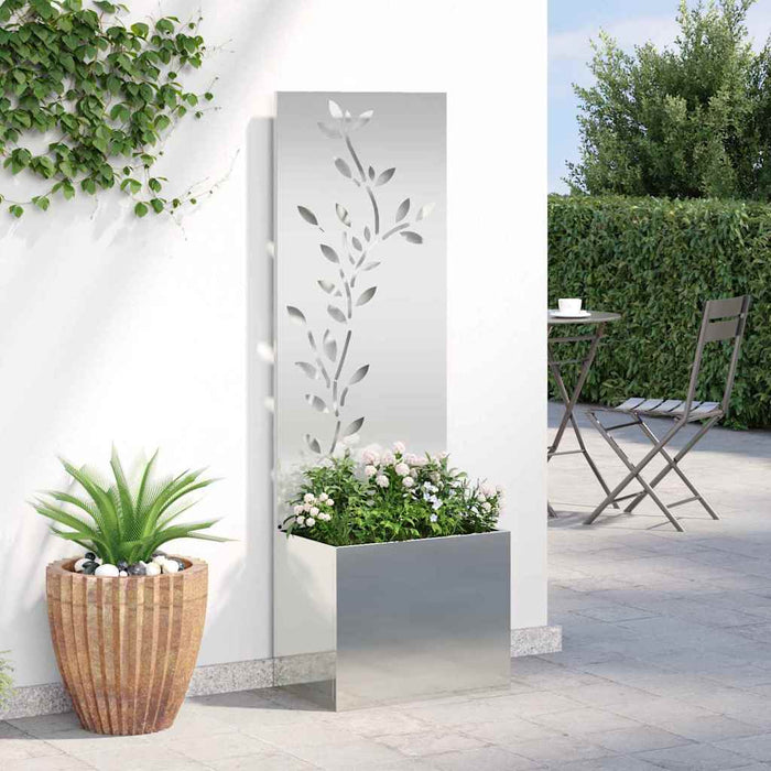Ecran de intimitate pentru grădină Floral Argintiu 50 x 140 cm - WALTI WALTI