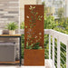 Ecran de intimitate pentru grădină Floral Ruginit 50 x 140 cm - WALTI WALTI
