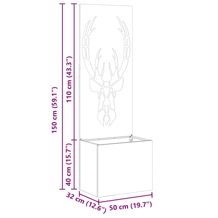 Ecran de intimitate pentru grădină Olivengrønn 50 x 140 cm - WALTI WALTI