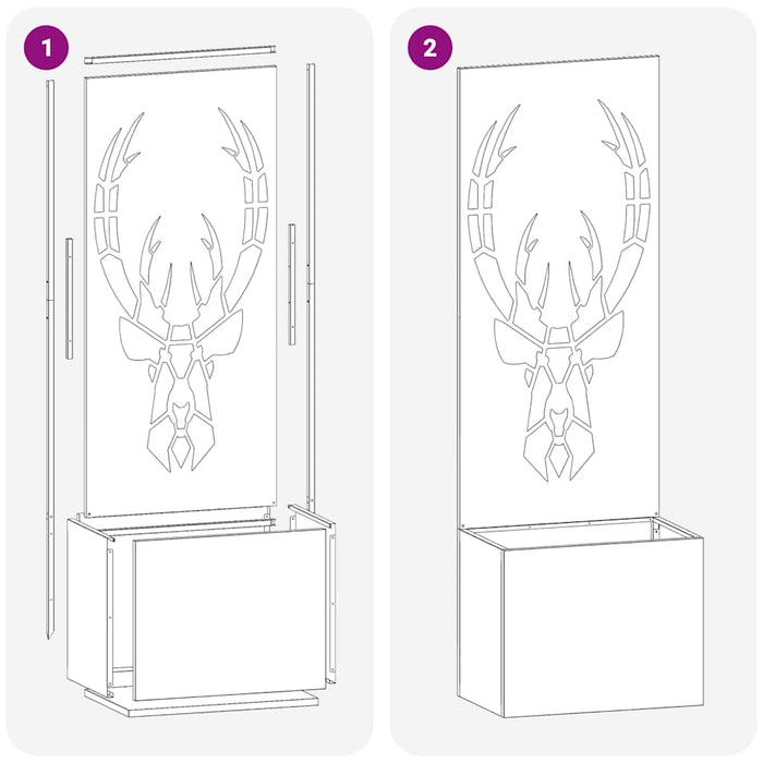Ecran de intimitate pentru grădină Ruginit 50 x 140 cm - WALTI WALTI