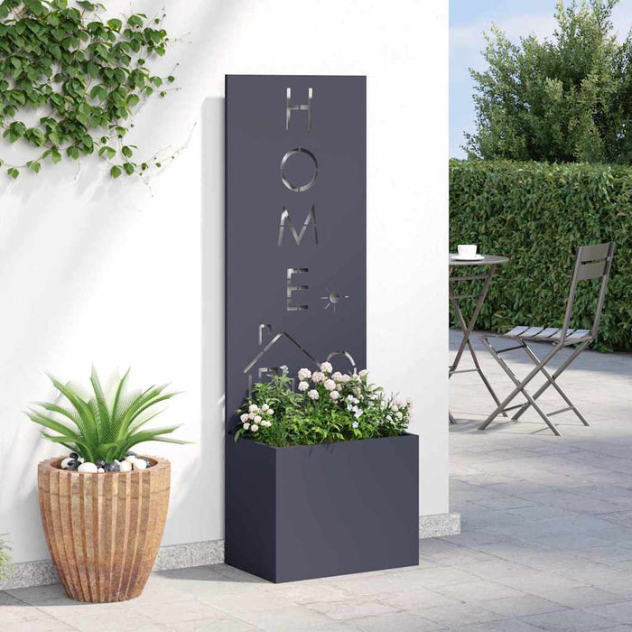 Ghiveci de Grădină cu Panou Decorativ Antracit 50 x 140 cm - WALTI WALTI