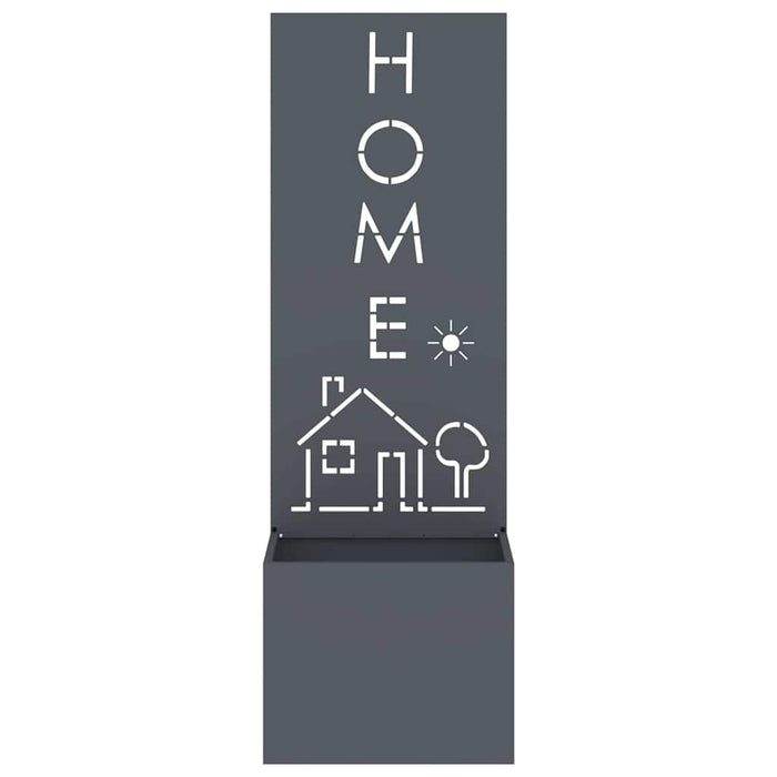 Ghiveci de Grădină cu Panou Decorativ Antracit 50 x 140 cm - WALTI WALTI