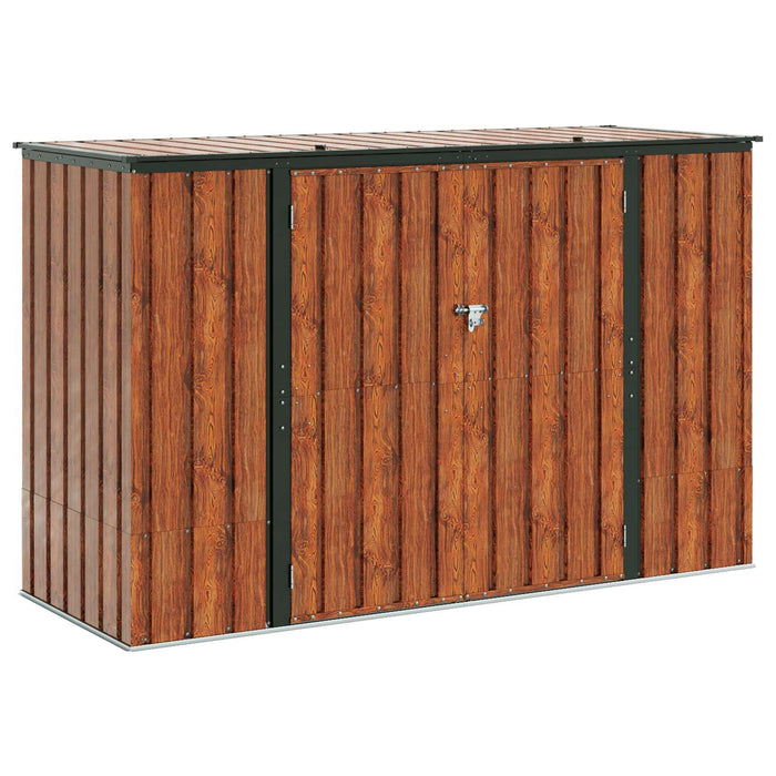 Cutie de depozitare pentru grădină Maro 214 x 82 x 132 cm Oțel - WALTI WALTI