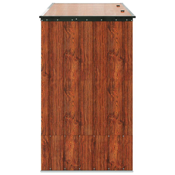 Cutie de depozitare pentru grădină Maro 214 x 82 x 132 cm Oțel - WALTI WALTI