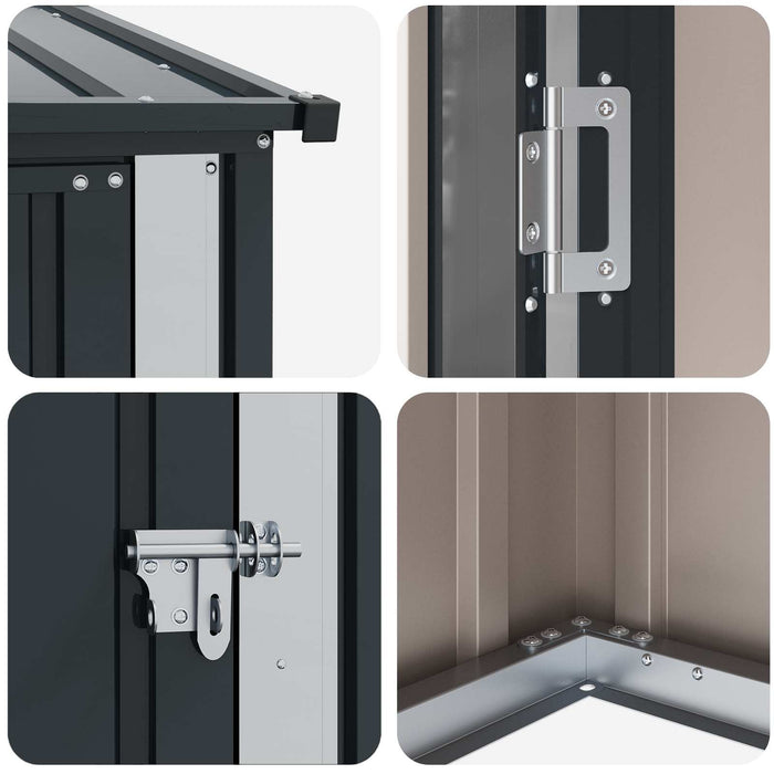 Magazii pentru grădină Antracit 103 x 74 x 200 cm Metal - WALTI WALTI