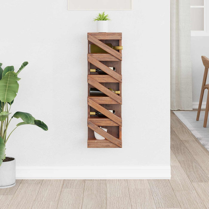 Raft pentru vin natural 24 x 14 x 80 cm Lemn masiv de mahon WALTI