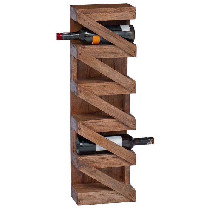 Raft pentru vin natural 24 x 14 x 80 cm Lemn masiv de mahon WALTI