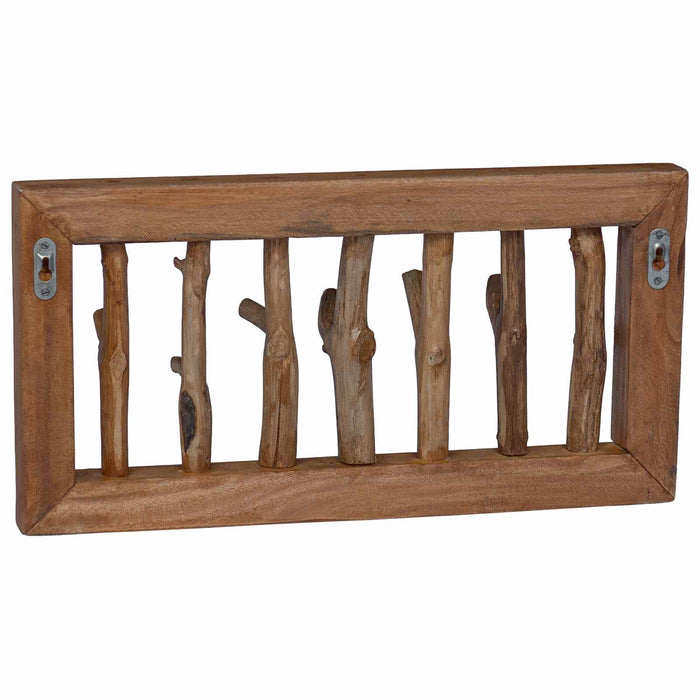 Cârlig pentru haine natural 50 x 10 x 25 cm Lemn masiv de mahon - WALTI WALTI