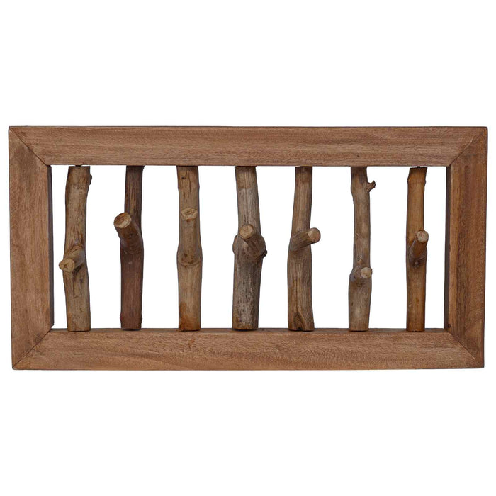 Cârlig pentru haine natural 50 x 10 x 25 cm Lemn masiv de mahon - WALTI WALTI