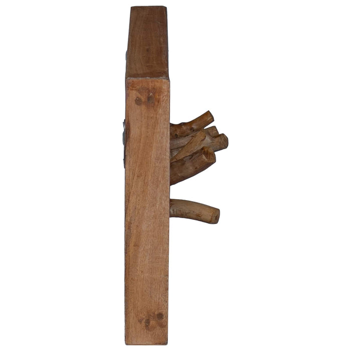 Cârlig pentru haine natural 50 x 10 x 25 cm Lemn masiv de mahon - WALTI WALTI