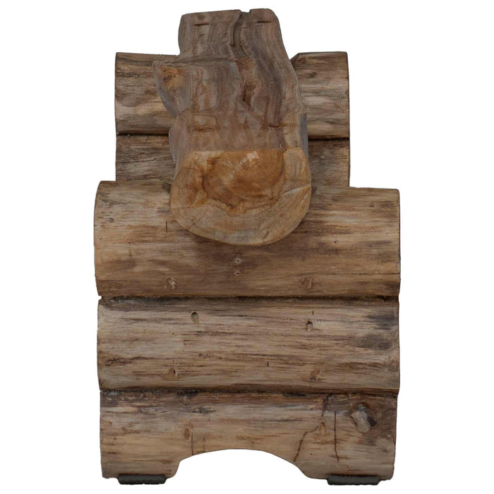bancă natural 110 x 30 x 34 cm Lemn solid de tec WALTI