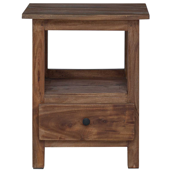 Noptieră cu sertar Maro 30 x 30 x 47 cm Lemn recuperat masiv - WALTI WALTI