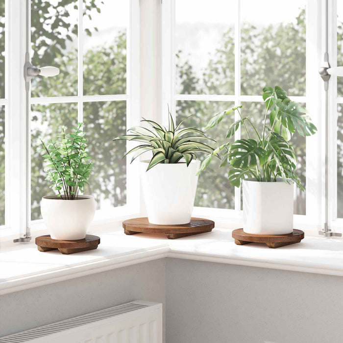 Taburet pentru plante 3 pcs Maro Lemn de mahon - WALTI WALTI
