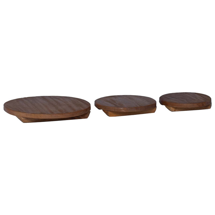 Taburet pentru plante 3 pcs Maro Lemn de mahon - WALTI WALTI