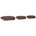 Taburet pentru plante 3 pcs Maro Lemn de mahon - WALTI WALTI