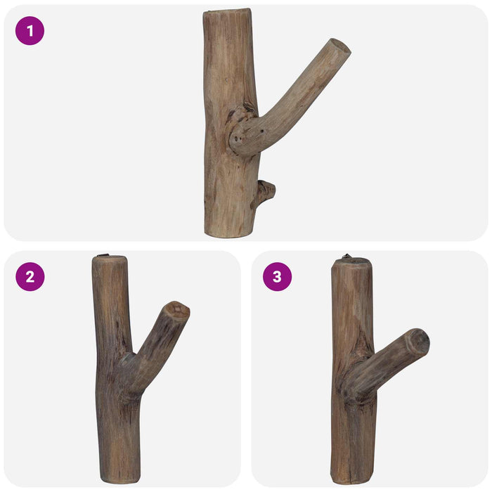 Cârlig Maro 4 x 4 x 14 cm Lemn recuperat masiv - WALTI WALTI