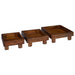 Suport pentru plante 3 pcs Maro Lemn de mahon - WALTI WALTI