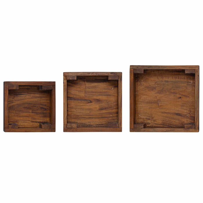 Suport pentru plante 3 pcs Maro Lemn de mahon - WALTI WALTI