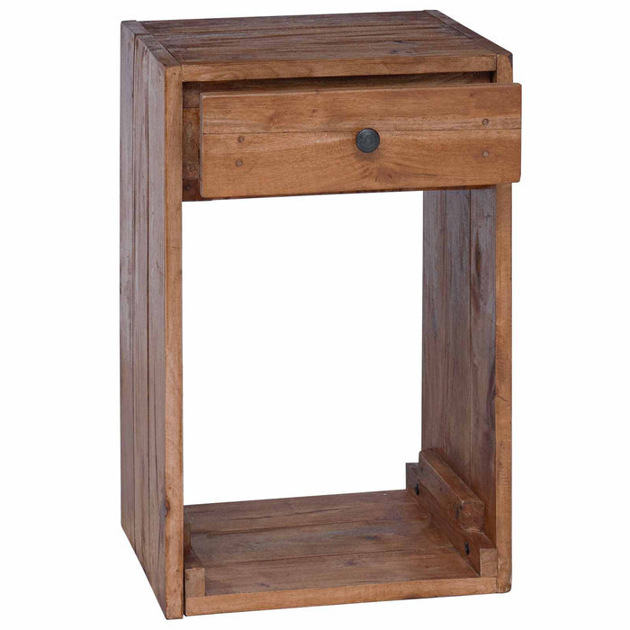 Noptieră cu sertar Maro 63 x 30 x 79 cm Lemn masiv de mahon - WALTI WALTI