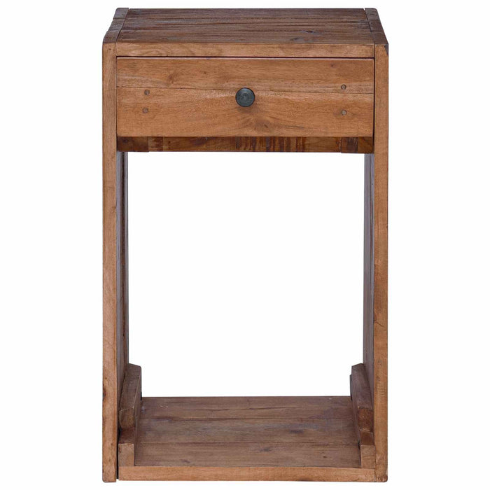 Noptieră cu sertar Maro 63 x 30 x 79 cm Lemn masiv de mahon - WALTI WALTI