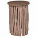 Taburet natural 30 x 30 x 45 cm Lemn solid de tec - WALTI WALTI