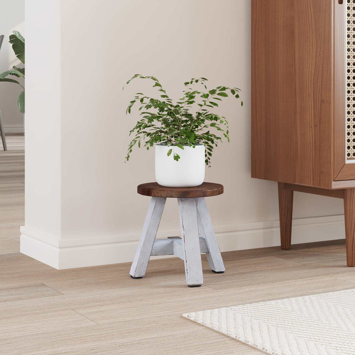 Taburet natural 22 x 22 x 24 cm Lemn de mahon - WALTI WALTI