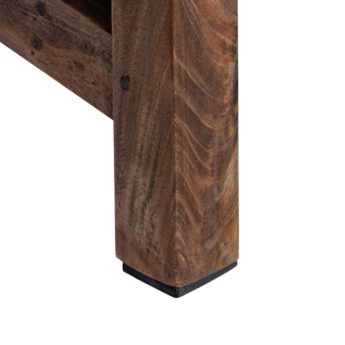 Taburet natural 30 x 20 x 20 cm Lemn de mahon WALTI