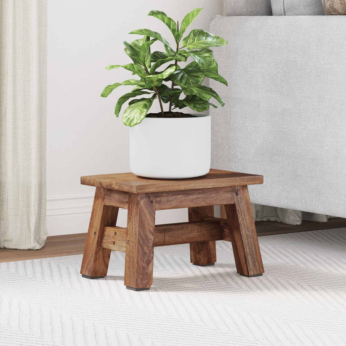Taburet natural 30 x 20 x 20 cm Lemn de mahon WALTI