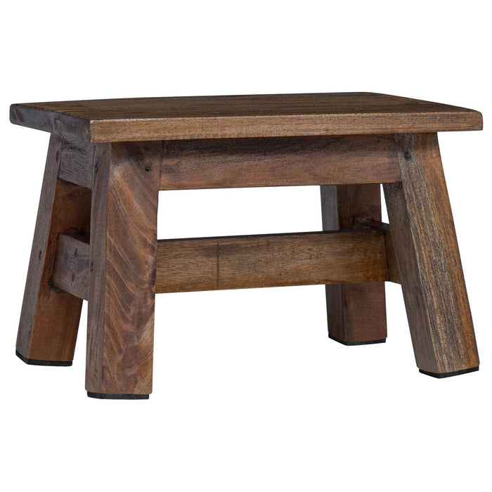 Taburet natural 30 x 20 x 20 cm Lemn de mahon WALTI