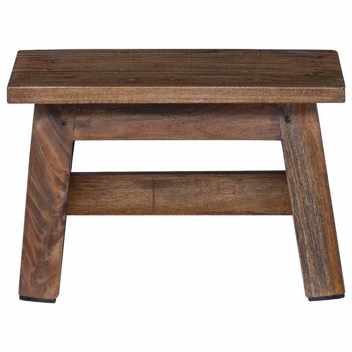 Taburet natural 30 x 20 x 20 cm Lemn de mahon WALTI