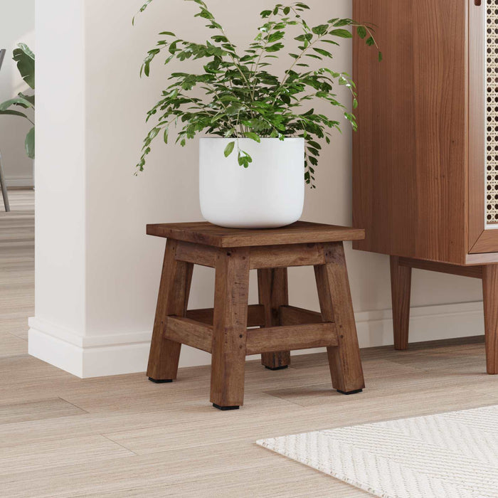 Taburet natural 26 x 26 x 26 cm Lemn de mahon WALTI